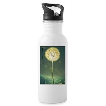 Dandelion Dandelion Asteraceae Flower Spring - Water bottle with straw - white - Right