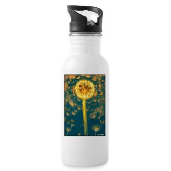 Dandelion Dandelion Asteraceae Flower Spring - Water bottle with straw - white - Right