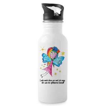 Projektorin Motiv Fee - einladen Tipps zu geben - Trinkflasche mit integriertem Trinkhalm - Weiß - Rechts
