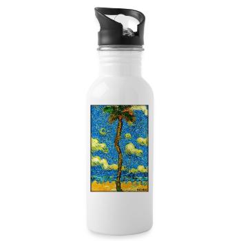 Palm Beach Holiday Summer Sun Sea Travel Holidays - Gourde avec paille intégrée - blanc - Droite