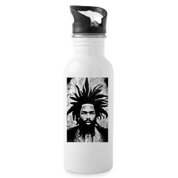 Rastafari - Water bottle with straw - white - Right