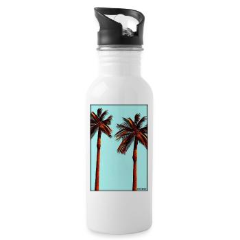 Palm Beach Holiday Summer Sun Sea Travel Holidays - Gourde avec paille intégrée - blanc - Droite