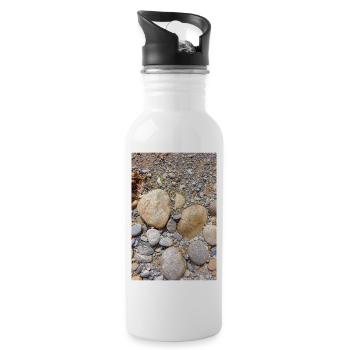 galets de plage - Gourde avec paille intégrée - blanc - Droite