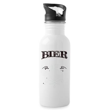alkohol haustier hundehalter windhund - Trinkflasche mit integriertem Trinkhalm - Weiß - Rechts