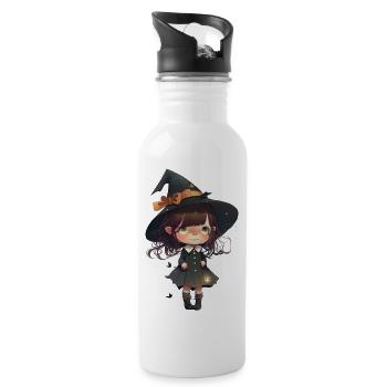 The Little Witch - Water bottle with straw - white - Right