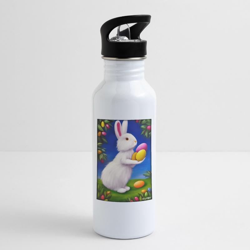 Rabbit Easter Easter Pet Easter Holiday Water bottle with straw