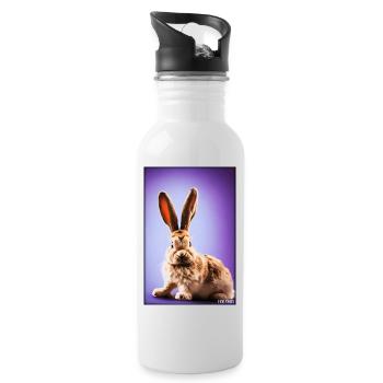 Rabbit Easter Easter Pet Easter Holiday - Water bottle with straw - white - Right