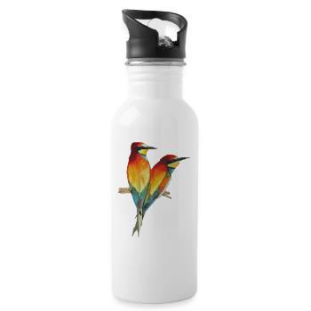 Bee-eaters Birds Bird of paradise Merops apiaster - Water bottle with straw - white - Right