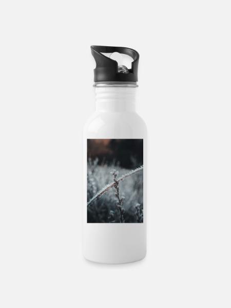 Frost - Trinkflasche mit integriertem Trinkhalm - Weiß