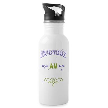 disc brake fun joke funny quote birthday present - Trinkflasche mit integriertem Trinkhalm - Weiß - Rechts
