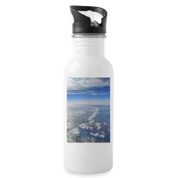 skyphotography 02 - Trinkflasche mit integriertem Trinkhalm - Weiß - Rechts