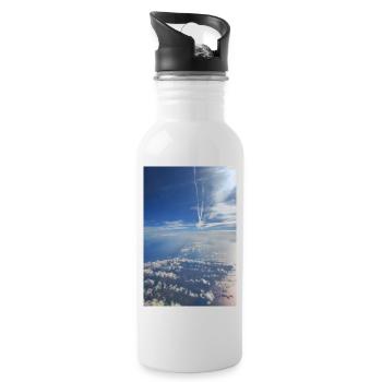skyphotography 06 - Trinkflasche mit integriertem Trinkhalm - Weiß - Rechts
