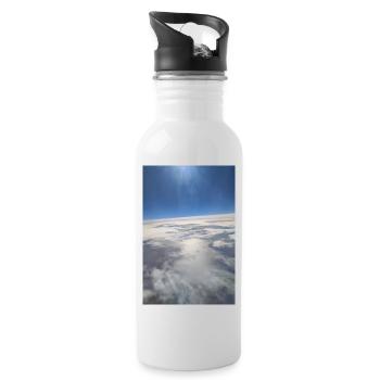 skyphotography 10 - Trinkflasche mit integriertem Trinkhalm - Weiß - Rechts