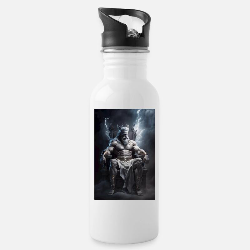 Zeus - Gourde avec paille intégrée - blanc