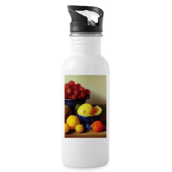 Fruit - Gourde avec paille intégrée - blanc - Droite
