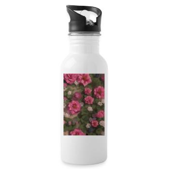 Art floral - Gourde avec paille intégrée - blanc - Droite