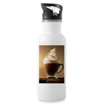 Coffee, coffee beans - Water bottle with straw - white - Right