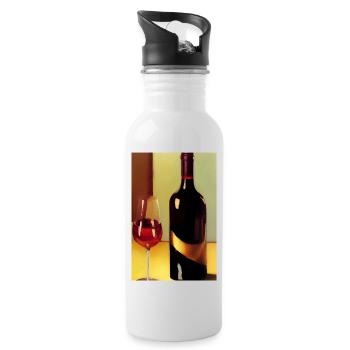 Wein Trinker - Trinkflasche mit integriertem Trinkhalm - Weiß - Rechts