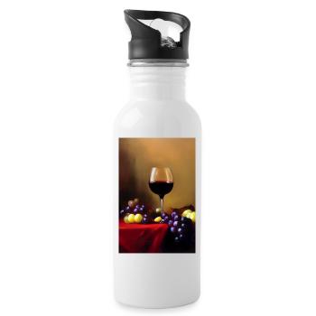 Wein Trinker - Trinkflasche mit integriertem Trinkhalm - Weiß - Rechts