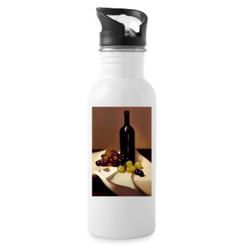 Wein Trinker - Trinkflasche mit integriertem Trinkhalm - Weiß - Rechts