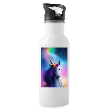 Unicorn - Water bottle with straw - white - Right
