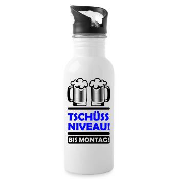 tschüss niveau 2 - Trinkflasche mit integriertem Trinkhalm - Weiß - Rechts