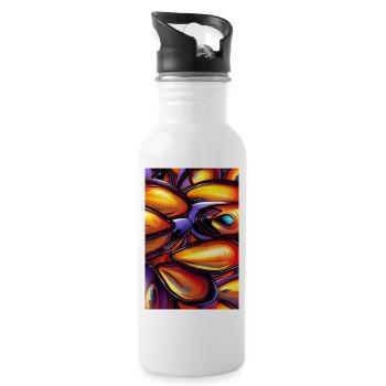 Mussels - Water bottle with straw - white - Right
