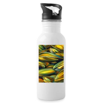Mussels - Water bottle with straw - white - Right