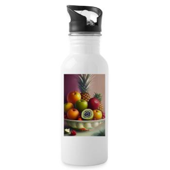Fruit - Gourde avec paille intégrée - blanc - Droite