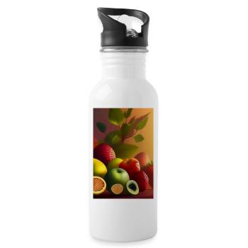 Fruit - Gourde avec paille intégrée - blanc - Droite