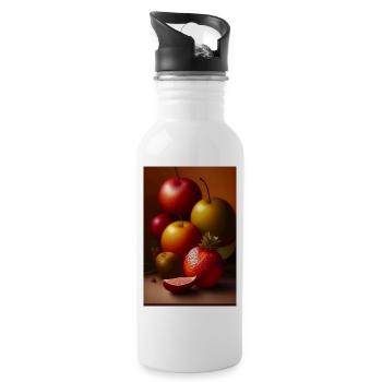 Fruit - Gourde avec paille intégrée - blanc - Droite