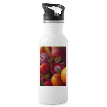 Fruit - Gourde avec paille intégrée - blanc - Droite