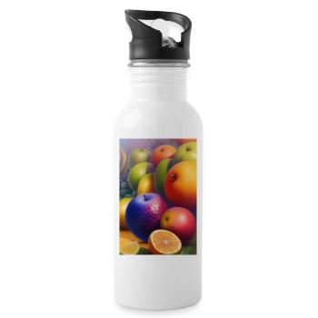 Fruit - Gourde avec paille intégrée - blanc - Droite