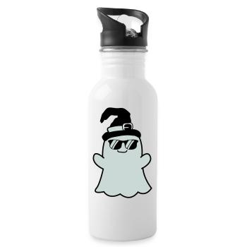 ghost cool - Trinkflasche mit integriertem Trinkhalm - Weiß - Rechts