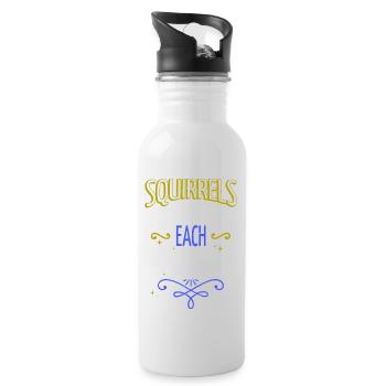 Désarmement anti-guerre Symbole de paix Oiseau - Gourde avec paille intégrée - blanc - Droite