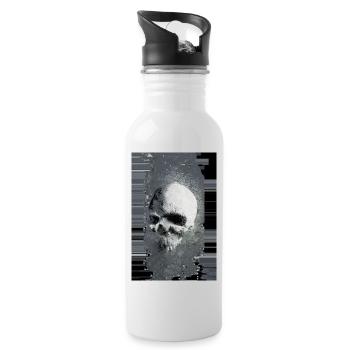 skull bug - Gourde avec paille intégrée - blanc - Droite