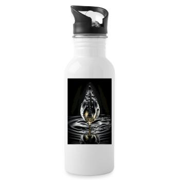Drop chrome 1 - Water bottle with straw - white - Right