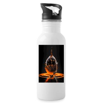 Drops orange 4 - Water bottle with straw - white - Right