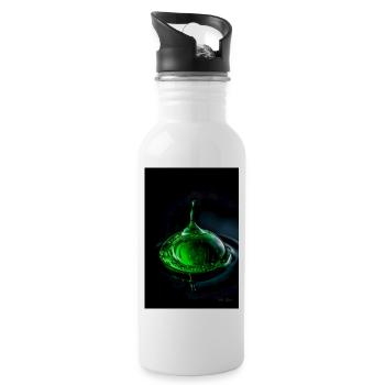 Drops green 7 - Water bottle with straw - white - Right