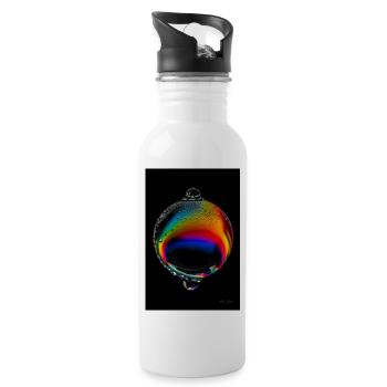 Drop arc-en-ciel 7 - Gourde avec paille intégrée - blanc - Droite