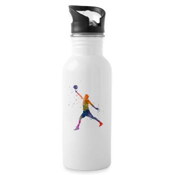 Basketball player - Water bottle with straw - white - Right
