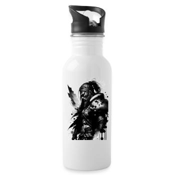 Viking - Water bottle with straw - white - Right