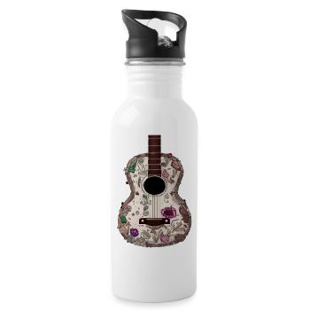 Guitar Musical Instrument Plucked Instrument Guitarist - Water bottle with straw - white - Right
