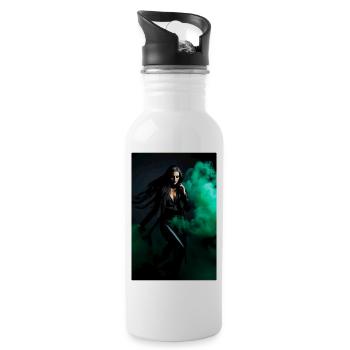 Green Beauty 1 - Water bottle with straw - white - Right