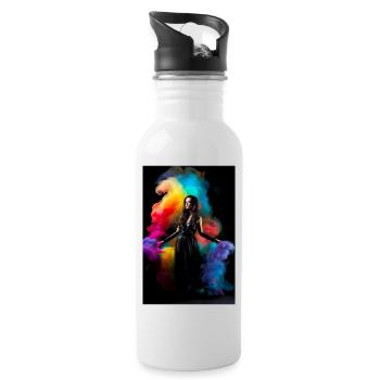Rainbow Beauty 2 - Water bottle with straw - white - Right