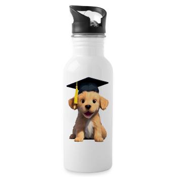Bachelor Golden Retriever Studies School Leaving Certificate - Gourde avec paille intégrée - blanc - Droite