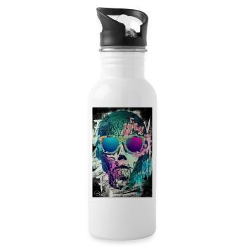 FASHION FATALITY 3 von Yume Origins - Trinkflasche mit integriertem Trinkhalm - Weiß - Rechts