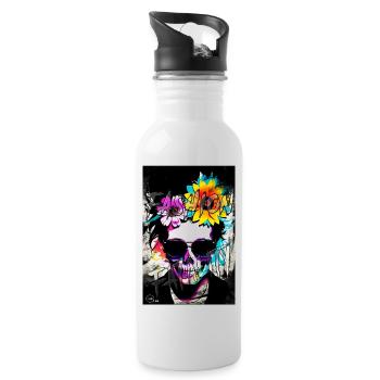 FASHION FATALITY 9 von Yume Origins - Trinkflasche mit integriertem Trinkhalm - Weiß - Rechts