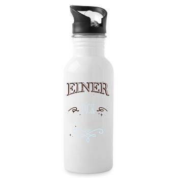 funny hippy disarmament gift idea pride birthday - Trinkflasche mit integriertem Trinkhalm - Weiß - Rechts