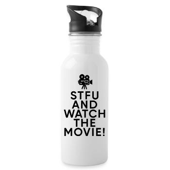 Watch Movies Statement Binge Watching Cinema - Water bottle with straw - white - Right